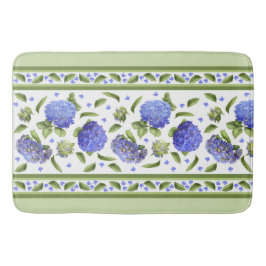 Alfombrilla De Baño Hydrangeas Blue