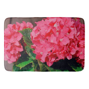 Alfombrilla De Baño Hydrangeas rosa