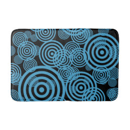 Alfombrilla De Baño Hypnotizing circles - blue