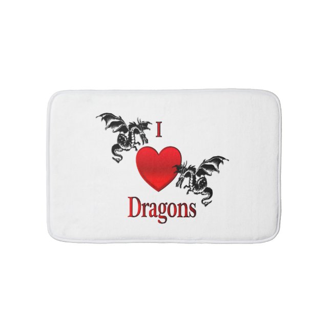 Alfombrilla De Baño I Heart Dragons (Anverso)