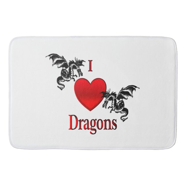 Alfombrilla De Baño I Heart Dragons (Anverso)
