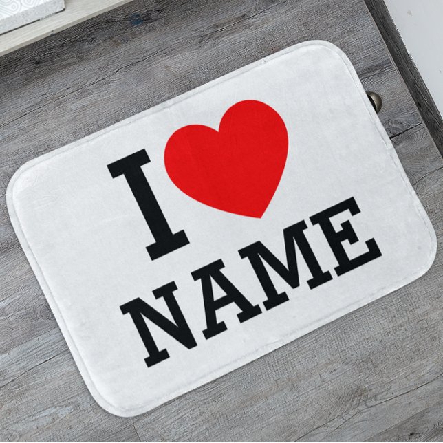 Alfombrilla De Baño I Heart Name Bath Mat (Subido por el creador)