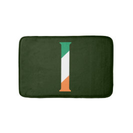 Alfombrilla De Baño I Monograma sobrepuesto sobre bandera irlandesa bm