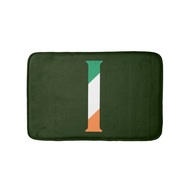 Alfombrilla De Baño I Monograma sobrepuesto sobre bandera irlandesa bm (Anverso)