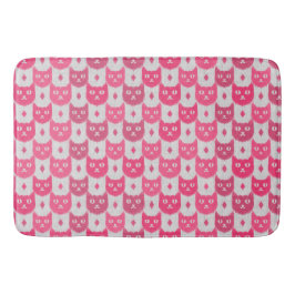 Alfombrilla De Baño Icat ikat pink pattern