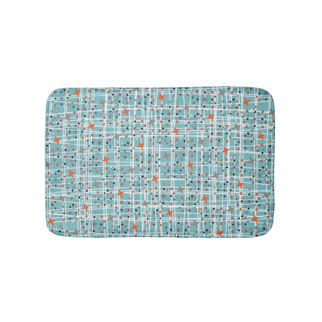 Alfombrilla De Baño Icónico diseño retro atómico de estreno de los año (Anverso)