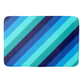 Alfombrilla De Baño Icy Blue Verde azulada Strips Large Bath Mat