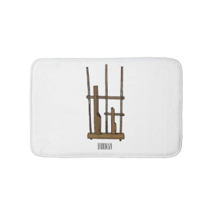 Alfombrilla De Baño Ilustracion de Angklung personalizado