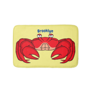 Alfombrilla De Baño Ilustracion de cangrejo rojo