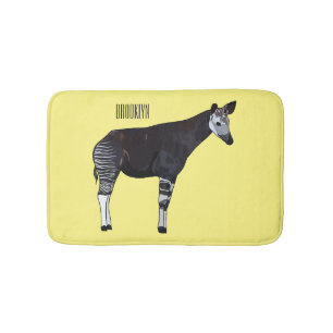 Alfombrilla De Baño ilustración de dibujos animados de okapi