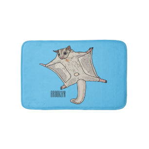 Alfombrilla De Baño Ilustración de dibujos animados de sugar glider