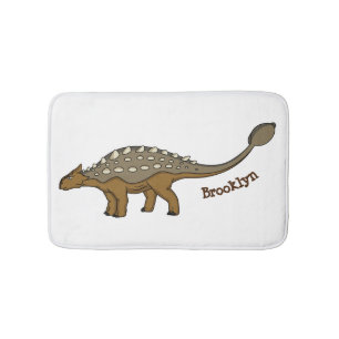 Alfombrilla De Baño Ilustracion de dinosaurios blindados de Ankylosaur