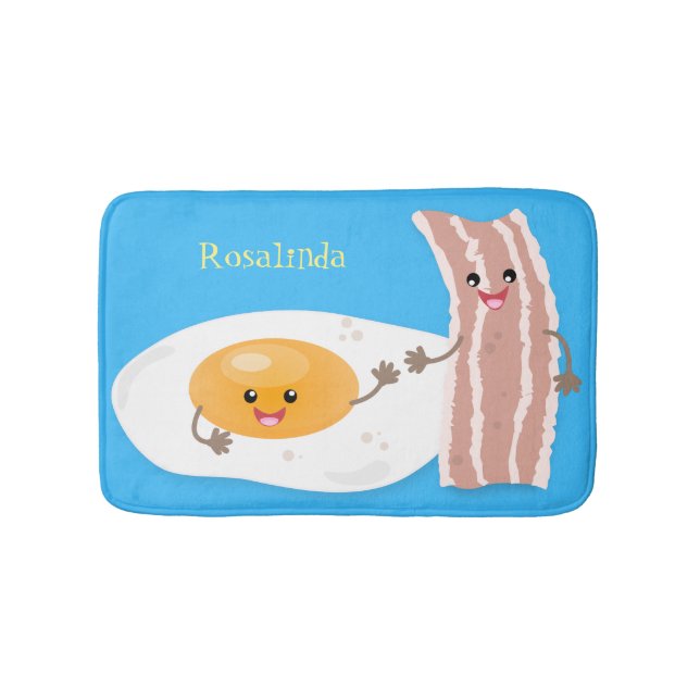 Alfombrilla De Baño Ilustracion de huevo de kawaii y personalizado de  (Anverso)