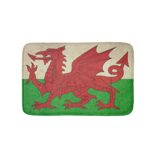 Alfombrilla De Baño Ilustracion de la bandera del dragón Galés del
