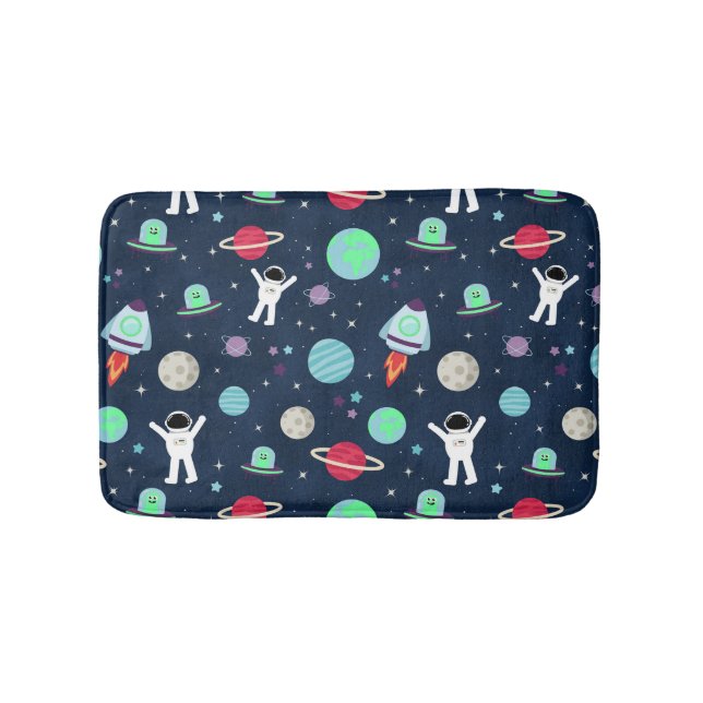 Alfombrilla De Baño Ilustracion de patrón de espacio (Anverso)