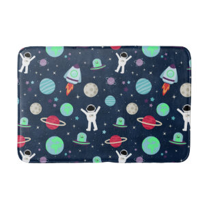 Alfombrilla De Baño Ilustracion de patrón de espacio