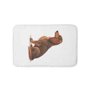 Alfombrilla De Baño Ilustración de perro vista trasera de Dachshund vi