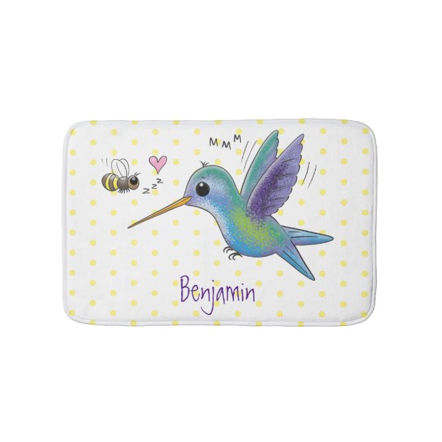 Alfombrilla De Baño Ilustracion de personalizado de abejas (Anverso)