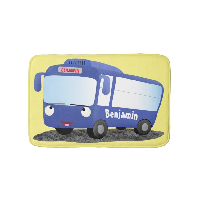 Alfombrilla De Baño Ilustracion de personalizado de autobús moderno az (Anverso)