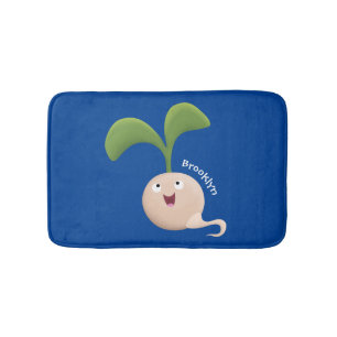 Alfombrilla De Baño Ilustracion de personalizado de brote de semillas 