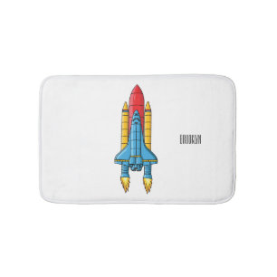Alfombrilla De Baño Ilustracion de personalizado de buques de cohetes