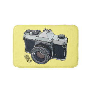 Alfombrilla De Baño Ilustracion de personalizado de cámara de cine