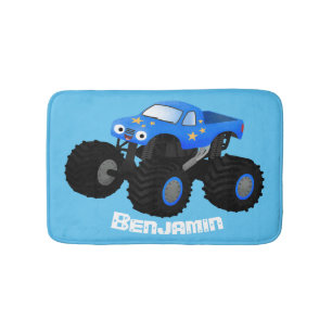 Alfombrilla De Baño Ilustracion de personalizado de camión monstruoso