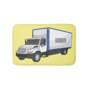 Alfombrilla De Baño Ilustracion de personalizado de camiones de cajas