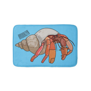 Alfombrilla De Baño Ilustracion de personalizado de cangrejo ermitaño