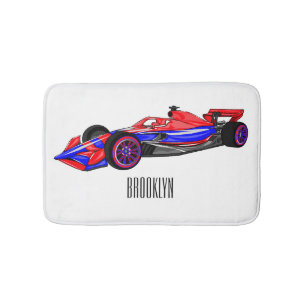 Alfombrilla De Baño Ilustracion de personalizado de coches de carreras