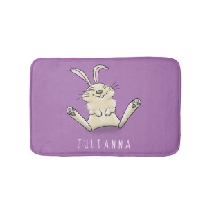 Alfombrilla De Baño Ilustracion de personalizado de conejo de conejo d