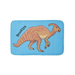 Alfombrilla De Baño Ilustracion de personalizado de dinosaurios de par