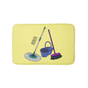 Alfombrilla De Baño Ilustracion de personalizado de escobas y mopas
