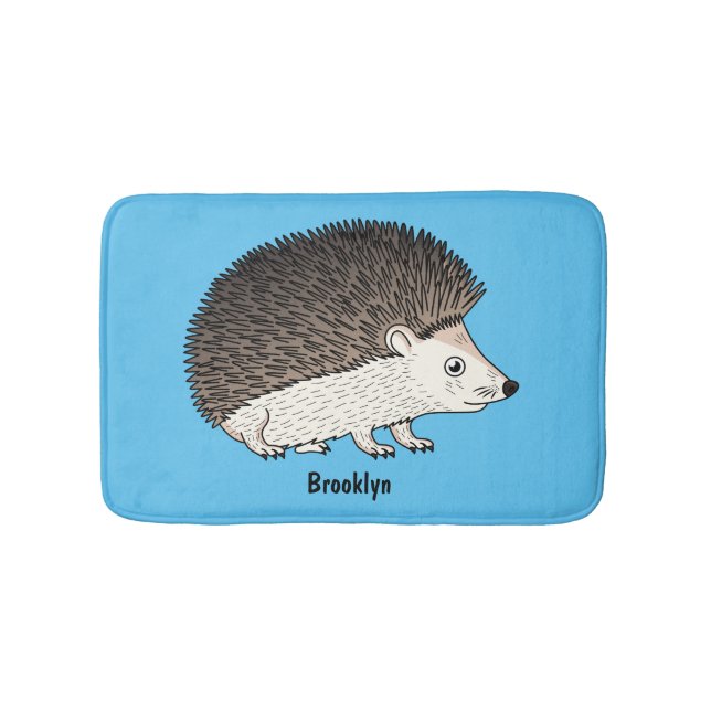 Alfombrilla De Baño Ilustracion de personalizado de hedgehog espinoso (Anverso)