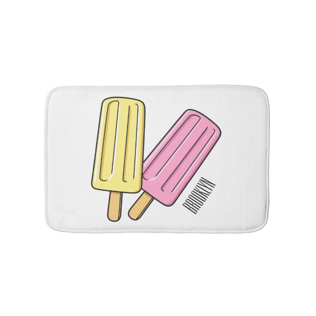 Alfombrilla De Baño Ilustracion de personalizado de hielo (Anverso)