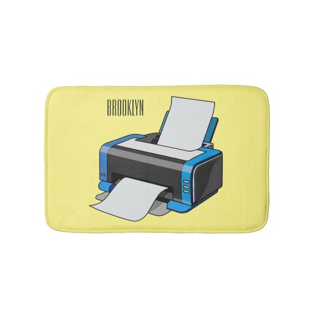 Alfombrilla De Baño Ilustracion de personalizado de impresora (Anverso)