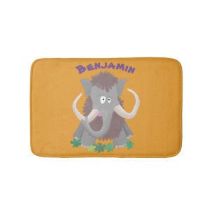 Alfombrilla De Baño Ilustracion de personalizado de mamut bobo gracios