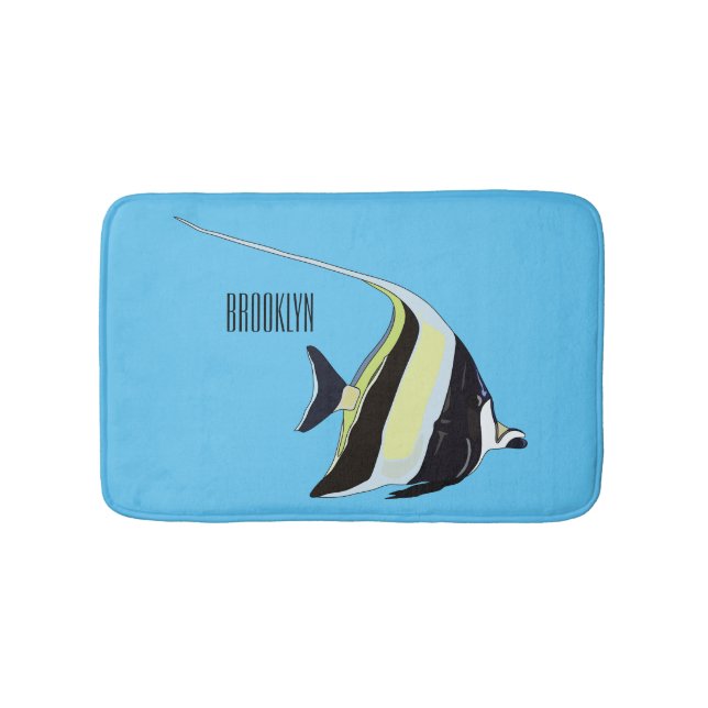 Alfombrilla De Baño Ilustracion de personalizado de peces moro (Anverso)