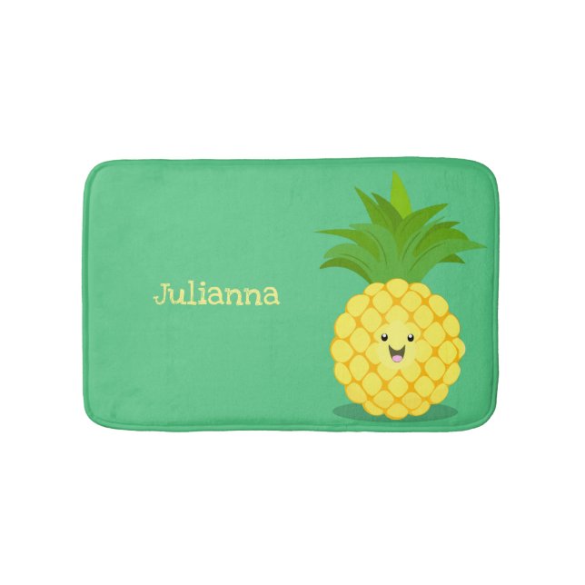 Alfombrilla De Baño Ilustracion de personalizado de piña cuta (Anverso)