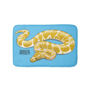 Alfombrilla De Baño Ilustracion de personalizado de pitón birmano