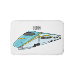 Alfombrilla De Baño Ilustracion de personalizado de trenes de alta vel