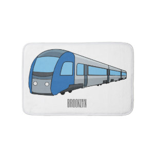 Alfombrilla De Baño Ilustracion de personalizado de trenes eléctricos