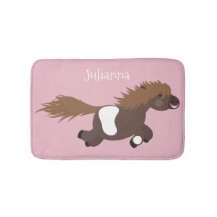 Alfombrilla De Baño Ilustracion de personalizado del pony de Shetland 