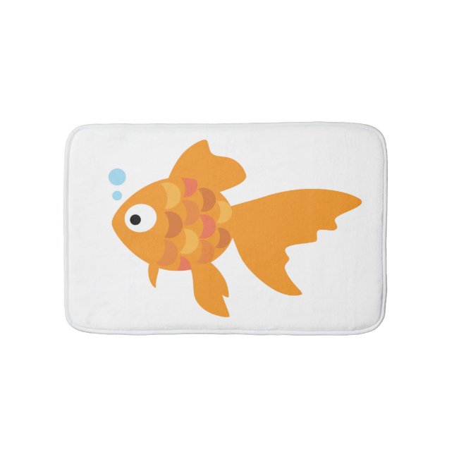 Alfombrilla De Baño Ilustracion de pescado de oro (Anverso)