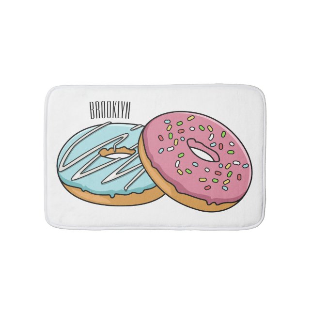 Alfombrilla De Baño Ilustracion Donut personalizado (Anverso)