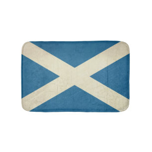 Alfombrilla De Baño Ilustracion escocés de la bandera del Grunge