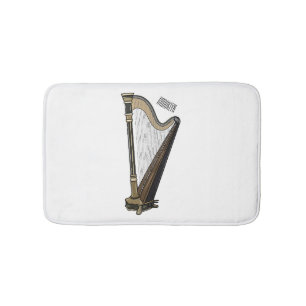 Alfombrilla De Baño Ilustracion Harp personalizado