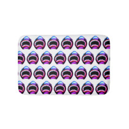 Alfombrilla De Baño Ilustracion morado rosado de color de agua de tibu