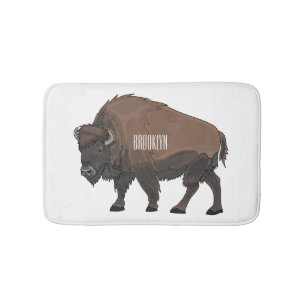 Alfombrilla De Baño Ilustracion personalizado Bison