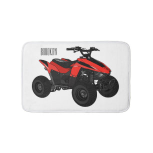 Alfombrilla De Baño Ilustracion personalizado de atv de cuatro bicicle
